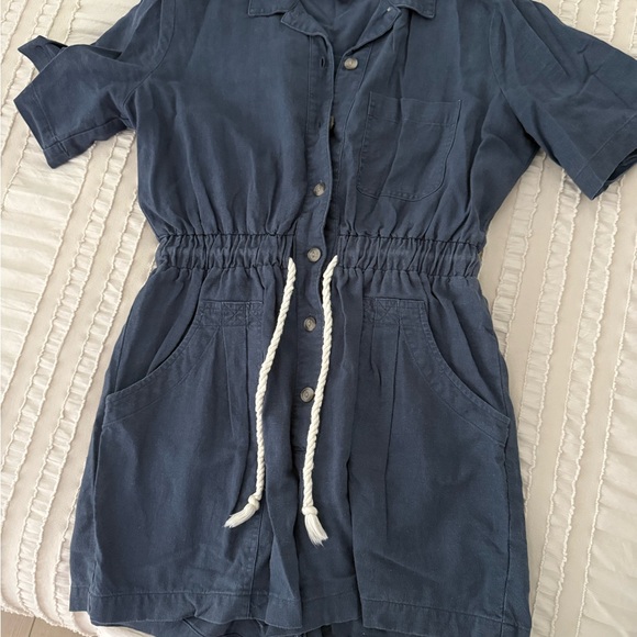 Universal Thread Navy Button-Up Romper (Target) - Picture 1 of 4
